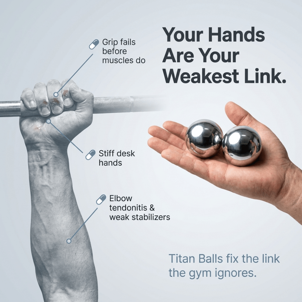 Titan Balls - Gripzilla - The Best Grip and Forearm Strength Exercises, Arm Wrestling Tools, Hand Grippers to Improve Grip Strength