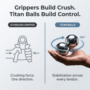 Titan Balls - Gripzilla - The Best Grip and Forearm Strength Exercises, Arm Wrestling Tools, Hand Grippers to Improve Grip Strength