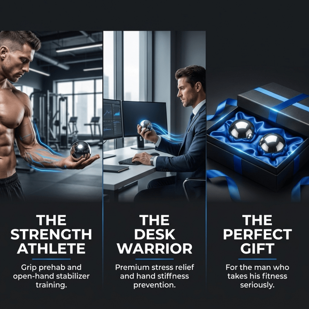 Titan Balls - Gripzilla - The Best Grip and Forearm Strength Exercises, Arm Wrestling Tools, Hand Grippers to Improve Grip Strength