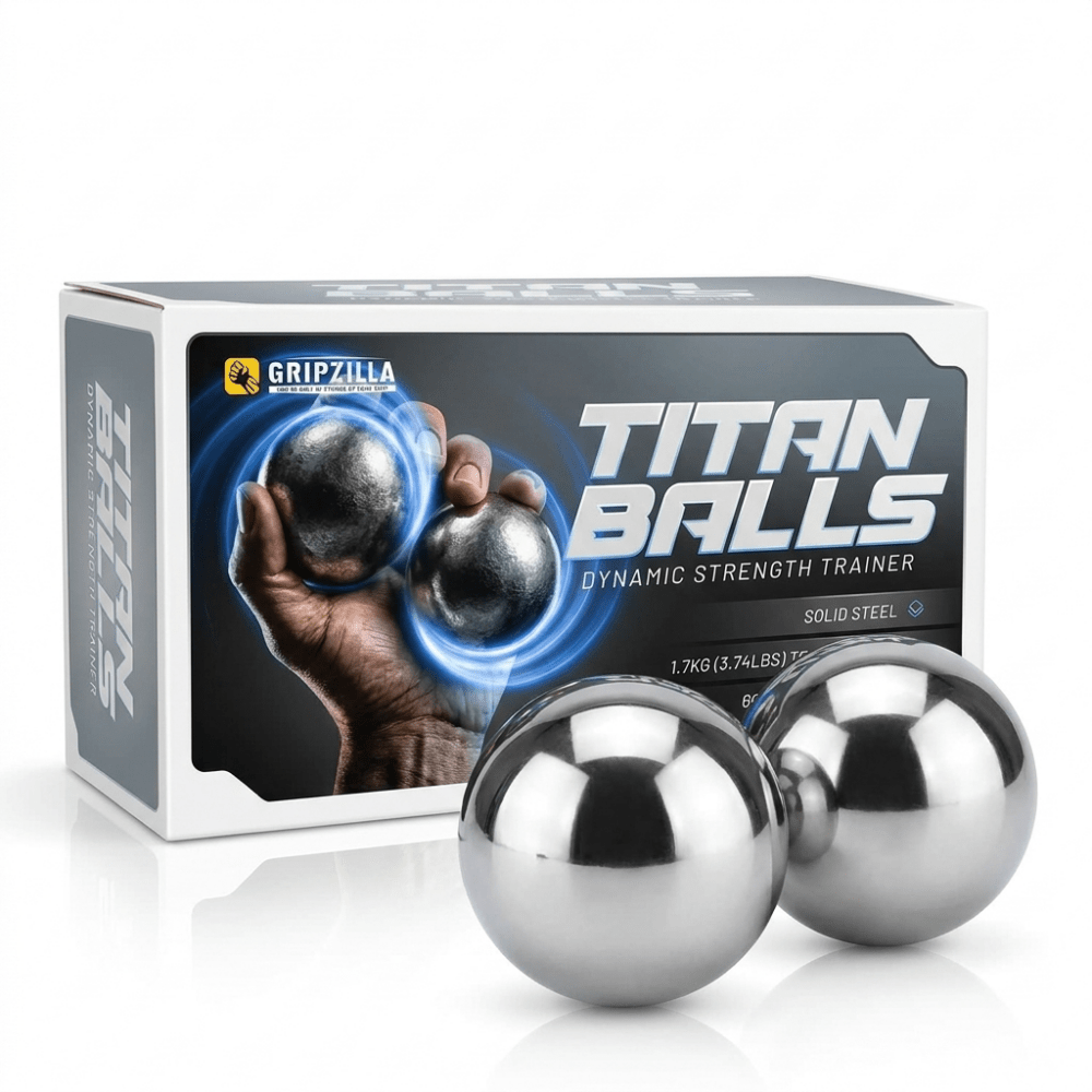 Titan Balls - Gripzilla - The Best Grip and Forearm Strength Exercises, Arm Wrestling Tools, Hand Grippers to Improve Grip Strength