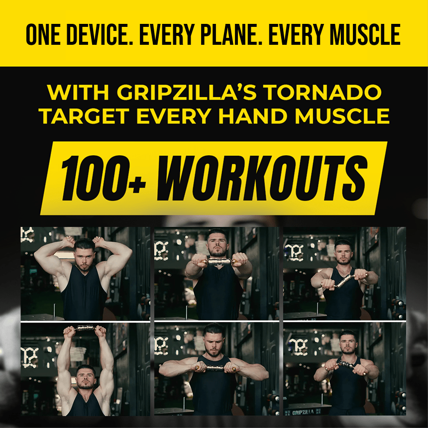 Tornado - The Most Powerful Grip and Forearm Builder - Gripzilla - The Best Grip and Forearm Strength Exercises, Arm Wrestling Tools, Hand Grippers to Improve Grip Strength