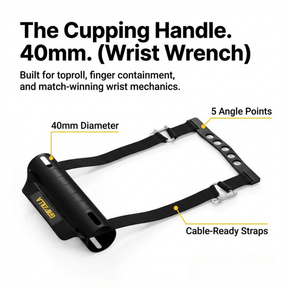 Wrist Cupping Handle – 40mm - Gripzilla - The Best Grip and Forearm Strength Exercises, Arm Wrestling Tools, Hand Grippers to Improve Grip Strength