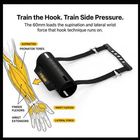 Wrist Cupping Handle – 60mm - Gripzilla - The Best Grip and Forearm Strength Exercises, Arm Wrestling Tools, Hand Grippers to Improve Grip Strength