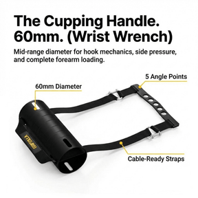 Wrist Cupping Handle – 60mm - Gripzilla - The Best Grip and Forearm Strength Exercises, Arm Wrestling Tools, Hand Grippers to Improve Grip Strength
