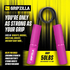Gripzilla "BABY" Individual Gripper - 50LB [USA Only] - Gripzilla - The Best Grip and Forearm Strength Exercises, Arm Wrestling Tools, Hand Grippers to Improve Grip Strength