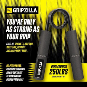 Gripzilla 'BONE CRUSHER" Individual Gripper - 250LB [USA Only] - Gripzilla - The Best Grip and Forearm Strength Exercises, Arm Wrestling Tools, Hand Grippers to Improve Grip Strength