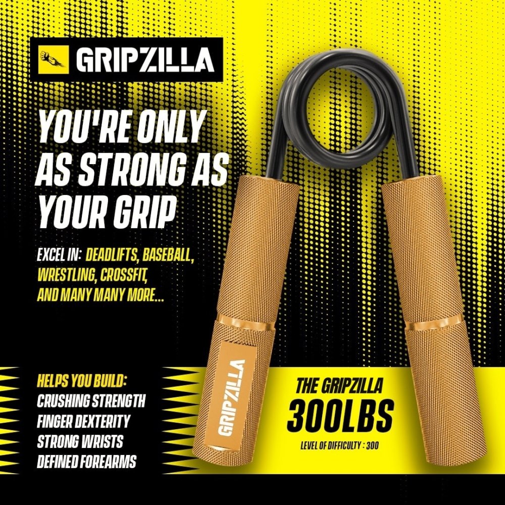 Gripzilla "THE GRIPZILLA" Individual Gripper - 300LB [USA Only] - Gripzilla - The Best Grip and Forearm Strength Exercises, Arm Wrestling Tools, Hand Grippers to Improve Grip Strength